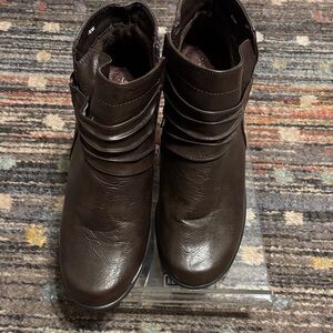 Easy Street Dark Brown Ankle Booties